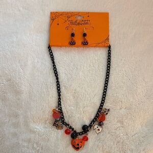 Brand new!  Halloween earrings and charm necklace set!
